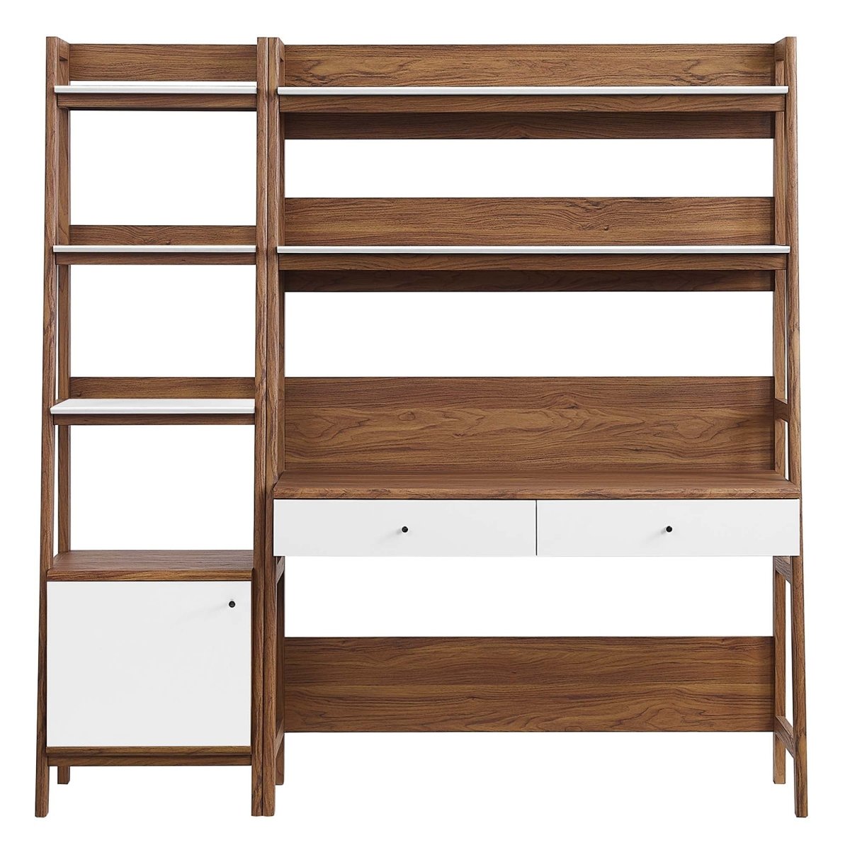 49" and 21" Tiered Wood Office Desk and Bookshelf - Set of 2 - Bookcases available at Alpine Outlets in Denver