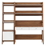 49" and 21" Tiered Wood Office Desk and Bookshelf - Set of 2 - Bookcases available at Alpine Outlets in Denver