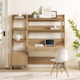 49" and 21" Tiered Wood Office Desk and Bookshelf - Set of 2 - Bookcases available at Alpine Outlets in Denver