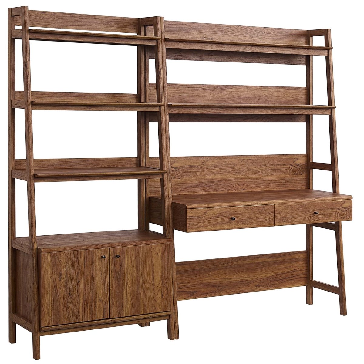 49" and 33" Tiered Wood Office Desk and Wide Bookshelf - Set of 2 - Bookcases available at Alpine Outlets in Denver