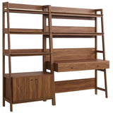 49" and 33" Tiered Wood Office Desk and Wide Bookshelf - Set of 2 - Bookcases available at Alpine Outlets in Denver