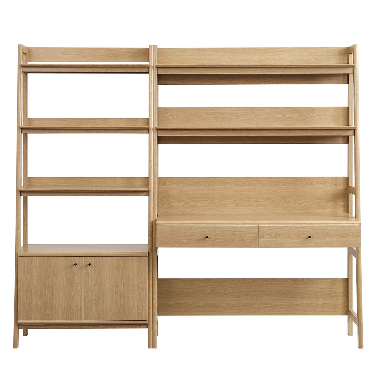 49" and 33" Tiered Wood Office Desk and Wide Bookshelf - Set of 2 - Bookcases available at Alpine Outlets in Denver
