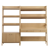 49" and 33" Tiered Wood Office Desk and Wide Bookshelf - Set of 2 - Bookcases available at Alpine Outlets in Denver