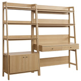 49" and 33" Tiered Wood Office Desk and Wide Bookshelf - Set of 2 - Bookcases available at Alpine Outlets in Denver