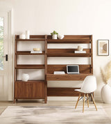 49" and 33" Tiered Wood Office Desk and Wide Bookshelf - Set of 2 - Bookcases available at Alpine Outlets in Denver