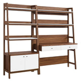 49" and 33" Tiered Wood Office Desk and Wide Bookshelf - Set of 2 - Bookcases available at Alpine Outlets in Denver