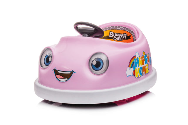 Bumper Car For Kids, 12V Dual Drive 1-6 Years Old Children's Electric Car With Pushrod Dinner Plate USB Bt Music Rocking Horse Mode Anti-Collision Bumper Ride On Car - Ride-On Toys - Alpine Outlets