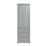 Tall Storage Cabinet With 3 Drawers For Bathroom