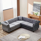 Streamline Modern L-Shaped Corner Sofa