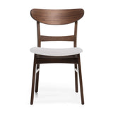 Modern Dining Chair With Upholstered Seat And Wood Frame