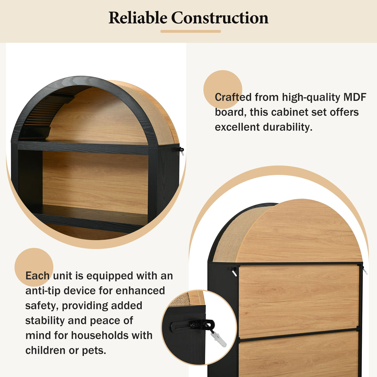 Freestanding Tall Bookshelves (Set of 2)