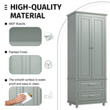 Tall Storage Cabinet With 2 Drawers For Bathroom