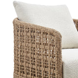 Driftbay - Powder Coated Metal Outdoor Conversation Set With Cushions