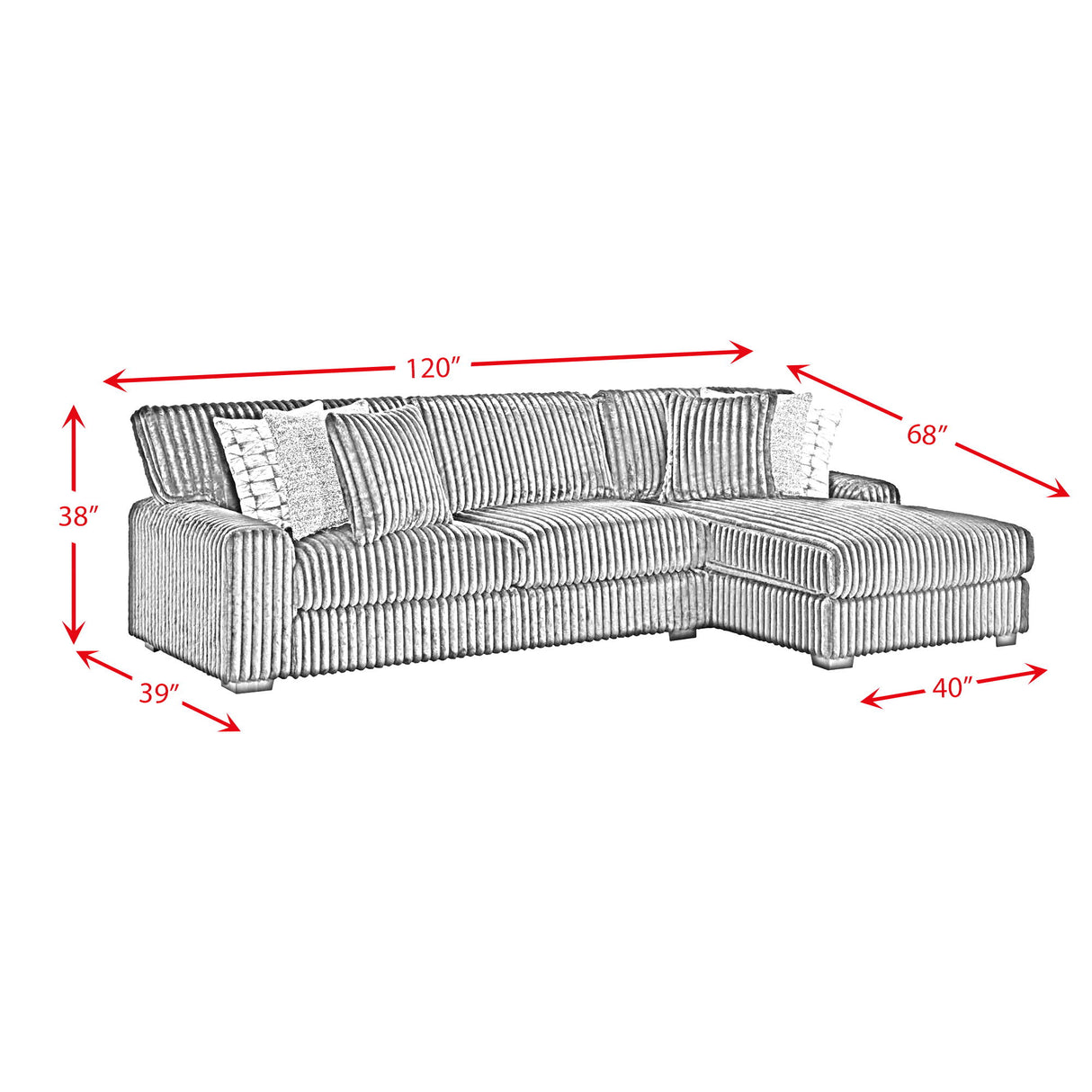 Nightfall - Sectional Set With 1 Pillow