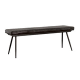 Tufted Cushion Side Bench With Tapered Legs