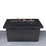 Reinforced Propane Outdoor Fire Pit Table Durable Construction - Charcoal