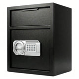 Safe With Drop Slot For Cash Deposits, Multi Scene Safe For Office - Black