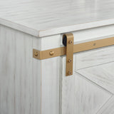 Coffee Table With Storage Drawer And Open Shelves - Antique White / Gold