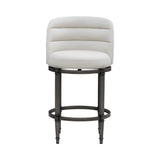 Eunice - Faux Leather Upholstered Swivel Counter Height Barstool