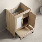 Bathroom Vanity With Basin, 1 Drawer Free Standing Storage - Brown