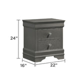 Blaze - 2 Drawer Modern Nightstand