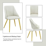 Gaines - Synthetic Leather Side Chair (Set of 2) - White - Chair Sets - Alpine Outlets