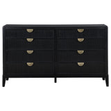 Mason - 8 Drawer Dresser With Fluted Design - Black