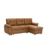 Convertible Sectional Sofa Bed With Pull Out Sleeper And Storage