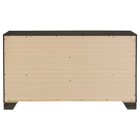 Funston - 6 Drawer Dresser Cabinet - Brown Oak