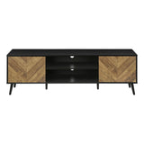 TV Stand, Console, Media Entertainment Center, Storage Cabinet, Modern Design - Black