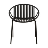 7 Piece Outdoor Modern Dining Set With Stackable Chairs