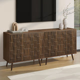Accent Chest, Storage Cabinet With Adjustable Shelf - Walnut