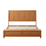 Sleigh Bed Frame With Tall Headboard And Storage Bench