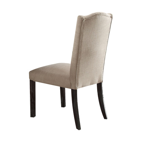 Gerardo - Linen Weathered Dining Chair (Set of 2) - Beige - Chair Sets - Alpine Outlets