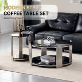 Round Table With Double Layer Storage
