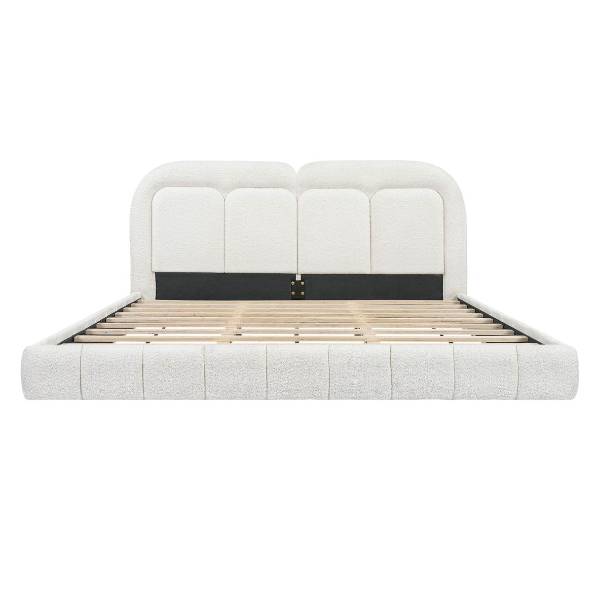 Upholstered Platform Bed With Tufted Headboard