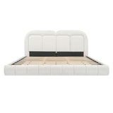Upholstered Platform Bed With Tufted Headboard