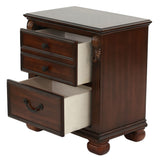 3 Piece Bedroom Set, Elegant Panel Bed With 2 Nightstands