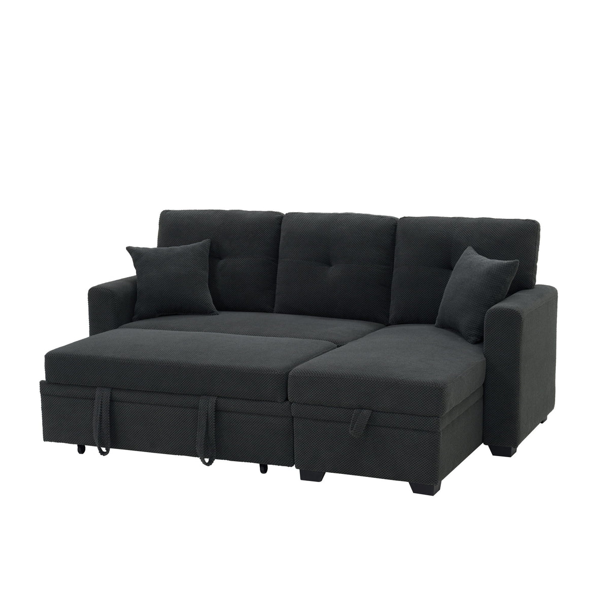 Sleeper Sectional With Pull Out Bed, Reversible Chaise