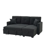 Sleeper Sectional With Pull Out Bed, Reversible Chaise