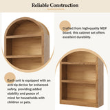 Freestanding Tall 5 Tier Display Bookcase For Living Room (Set of 2) - Brown