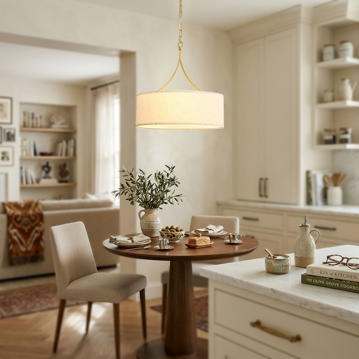 3 Light Drum Pendant Light