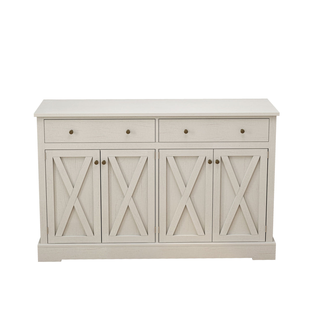 Vintage Sideboard Buffet Storage Cabinet with 2 Drawers and 55x36in