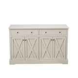 Vintage Sideboard Buffet Storage Cabinet with 2 Drawers and 55x36in