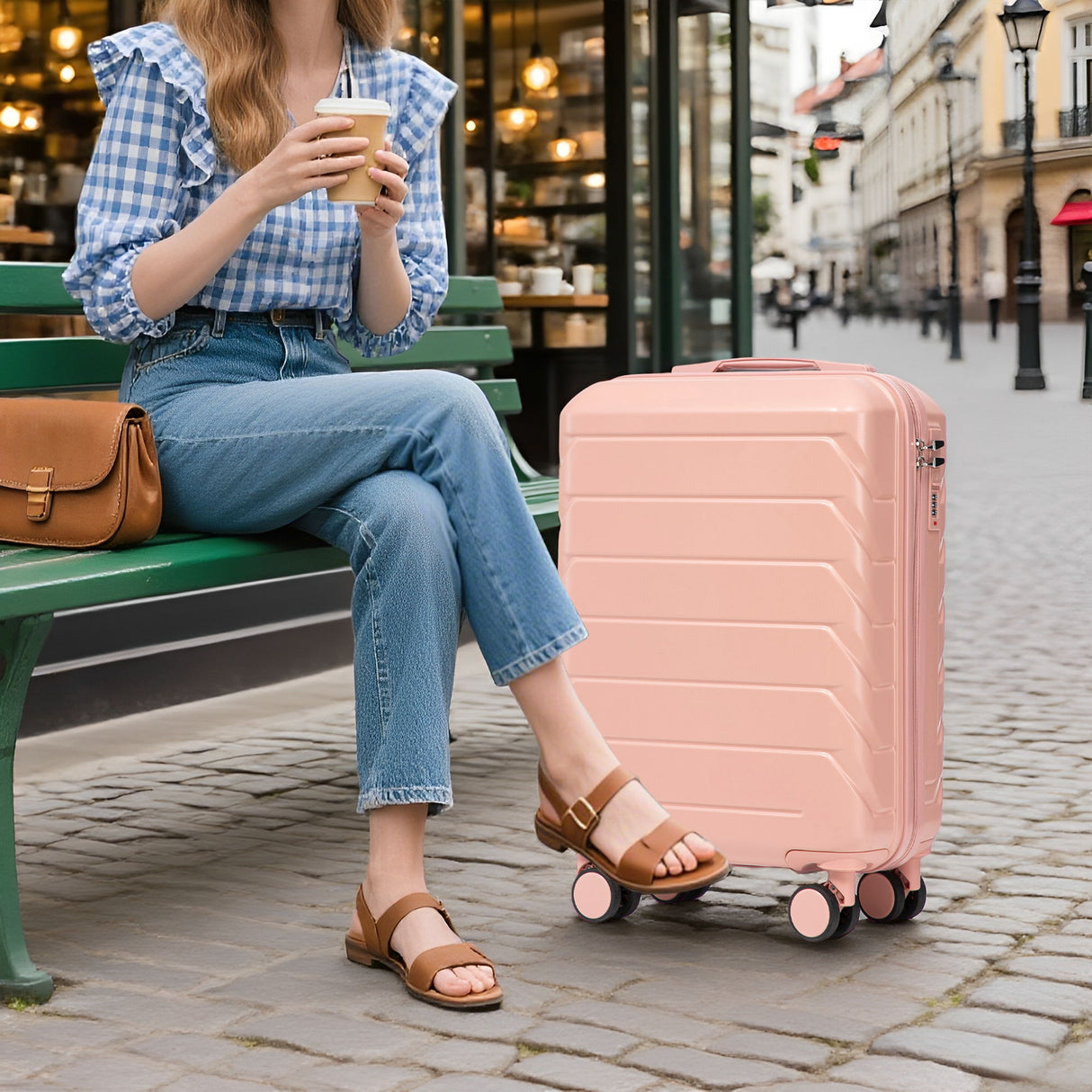 Spinner Luggage Set With Combination Lock