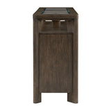 Side Server With Glass Inlay - Dark Oak