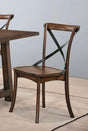 Kaelyn - Metal Side Chair (Set of 2) - Dark Oak - Chair Sets - Alpine Outlets