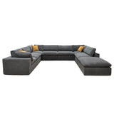 Custom Configuration Modular Sectional & Toss Pillows