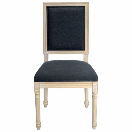 Dining Chairs With Upholstered Square Back (Set of 2)