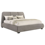 Modern Upholstered Platform Bed With Tufted Headboard